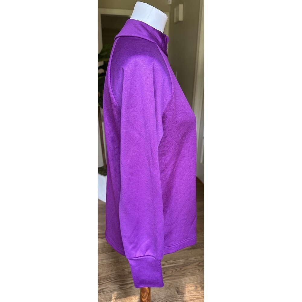 Nike Dri-Fit Women's Purple Quarter Zip Pullover Long Sleeve Top Size S - Picture 5 of 7